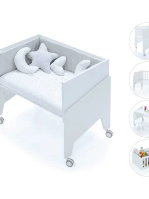 Minicuna de colecho 50x80 Equo blanca (5en1)