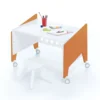 Minicuna de colecho 50x80 Equo blanca/terracota (5en1)