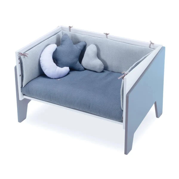 Minicuna de colecho 50x80 Equo blanca/azul (5en1)
