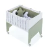 Minicuna de colecho 50x80 Equo blanca/verde-oliva (5en1)