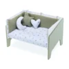 Minicuna de colecho 50x80 Equo blanca/verde-oliva (5en1)