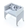 C1078-TX178 Minicuna de colecho 50x80 Equo blanca/gris (5en1)