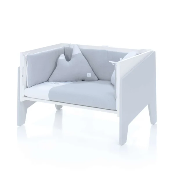 Minicuna de colecho 50x80 Equo blanca/gris (5en1)