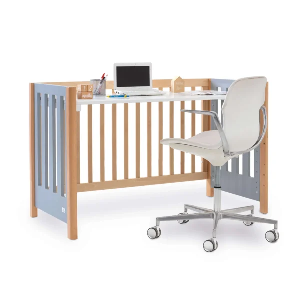 Cuna colecho Occa madera/azul 60x120 cm (5en1)