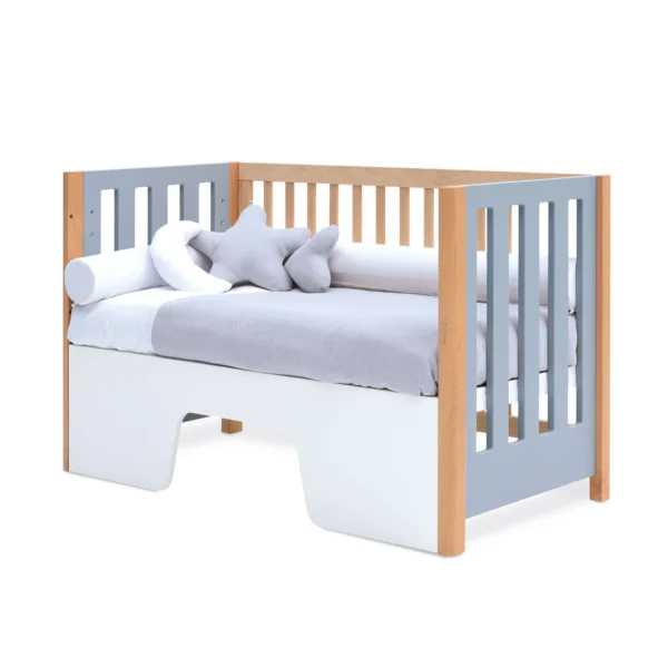 Cuna colecho Occa madera/azul 60x120 cm (5en1)