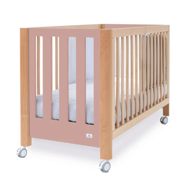 Cuna colecho Occa madera/rosa 60x120 cm (5en1)