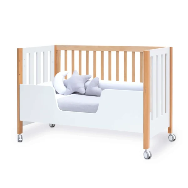 Cuna colecho Occa madera/blanco 60x120 cm (5en1)