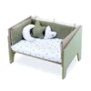 Minicuna de colecho 50x80 Equo Life madera/verde-oliva (5en1)
