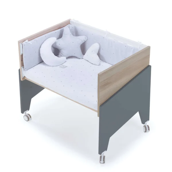 Minicuna de colecho 50x80 Equo Life madera/marengo (5en1)