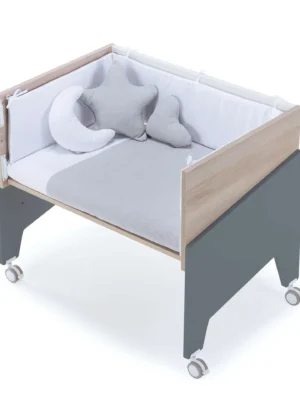 Minicuna de colecho 50x80 Equo Life madera/marengo (5en1)