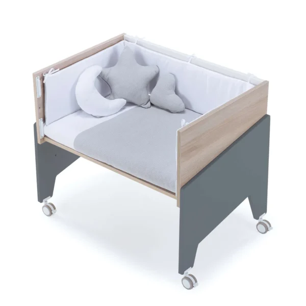 Minicuna de colecho 50x80 Equo Life madera/marengo (5en1)