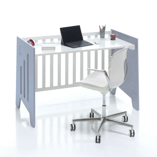 Minicuna 60x80 cm y cuna 60x120 cm Omni Tre Blu denim claro (7en1)