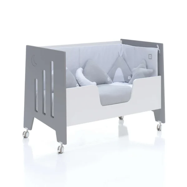 Cuna colecho Omni Due Antracita blanco/antracita 60x120 cm (5en1)