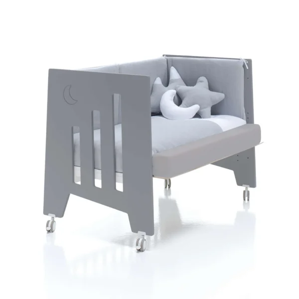 Cuna colecho Omni Due Antracita blanco/antracita 60x120 cm (5en1)