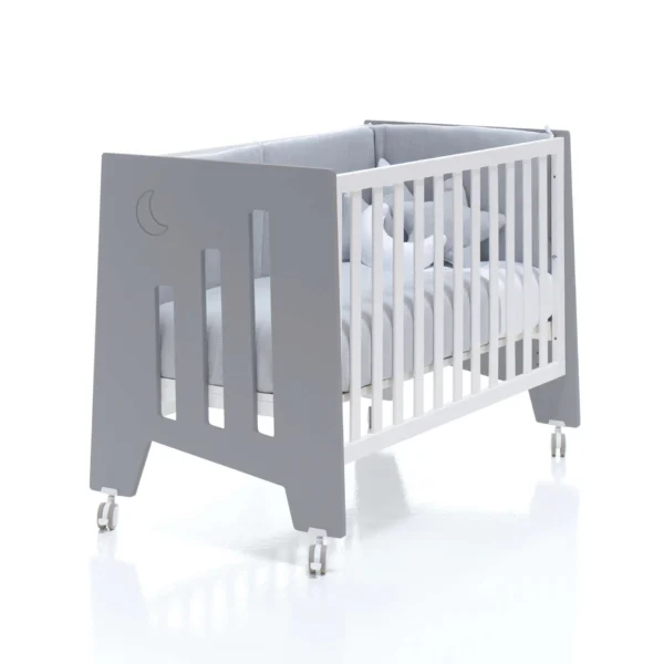 Minicuna 60x80 cm y cuna 60x120 cm Omni Tre Antracita (7en1)