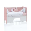 Cuna colecho Omni Due Quarzo rosa/blanco 60x120 cm (5en1)