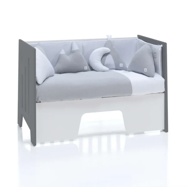 Cuna colecho Omni Due marengo 60x120 cm (5en1)