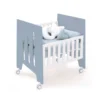Minicuna 60x80 cm y cuna 60x120 cm Omni Tre Blu denim claro (7en1)