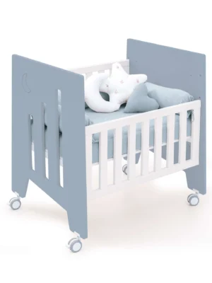 Minicuna 60x80 cm y cuna 60x120 cm Omni Tre Blu denim claro (7en1)