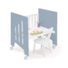 Minicuna 60x80 cm y cuna 60x120 cm Omni Tre Blu denim claro (7en1)