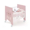 Minicuna 60x80 cm y cuna 60x120 cm Omni Tre Flamingo rosa claro (7en1)