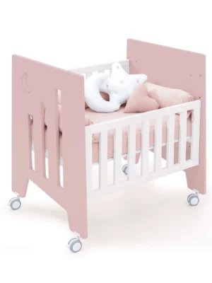 Minicuna 60x80 cm y cuna 60x120 cm Omni Tre Flamingo rosa claro (7en1)