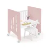 Minicuna 60x80 cm y cuna 60x120 cm Omni Tre Flamingo rosa claro (7en1)