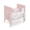 Minicuna 60x80 cm y cuna 60x120 cm Omni Tre Flamingo rosa claro (7en1)