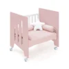 Minicuna 60x80 cm y cuna 60x120 cm Omni Tre Flamingo rosa claro (7en1)