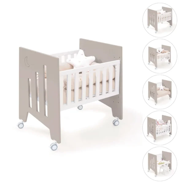 Minicuna de colecho 60x80 Omni Uno Arena beige (5en1)