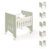 Minicuna de colecho 60x80 Omni Uno Erba verde-oliva (5en1)
