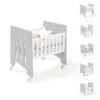 Minicuna de colecho 60x80 Omni Uno Grey gris (5en1)