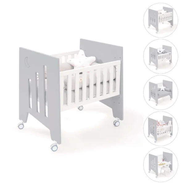 Minicuna de colecho 60x80 Omni Uno Grey gris (5en1)