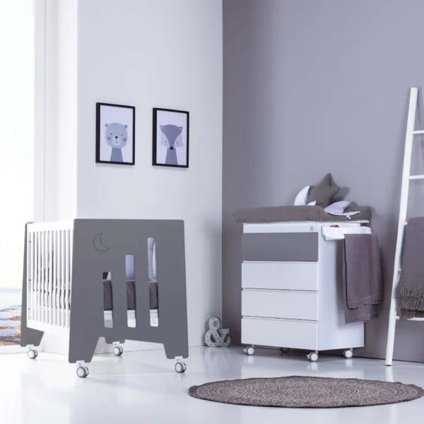 Cuna colecho Omni Due marengo 60x120 cm (5en1)