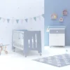 Minicuna 60x80 cm y cuna 60x120 cm Omni Tre Blu denim claro (7en1)