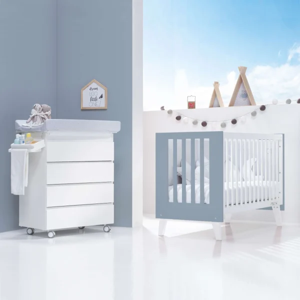 Minicuna y cuna todo en uno Nexor Tre Blu denim (7en1)