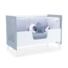Cuna colecho Nexor Due blanco/celeste 60x120 cm (4en1)