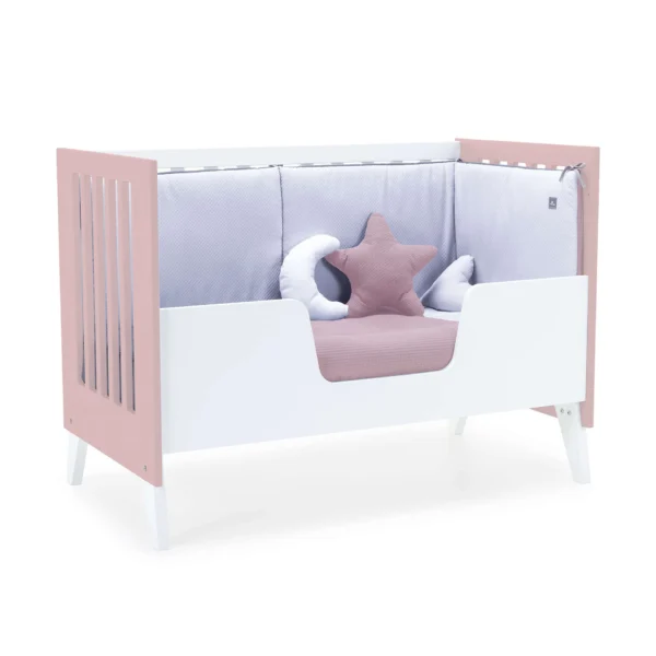 Cuna colecho Nexor Due Flamingo blanca/rosa 60x120 cm (4en1)