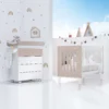 Minicuna y cuna todo en uno Nexor Tre Arena blanca/beige (7en1)