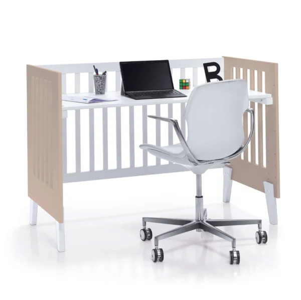 C187-M7753-ES Minicuna y cuna todo en uno Nexor Tre Arena blanca/beige (7en1)