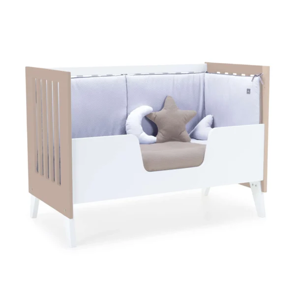Cuna colecho Nexor Due Arena blanco/beige 60x120 cm (4en1)