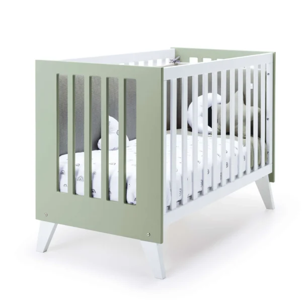 Minicuna y cuna todo en uno Nexor Tre Erba blanca/verde oliva (7en1)