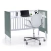 Minicuna y cuna todo en uno Nexor Tre Eucalyptus blanca/verde eucalipto (7en1)