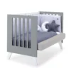 Cuna colecho Nexor Due blanco/antracita 60x120 cm (4en1)