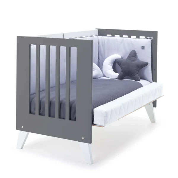 Cuna colecho Nexor Due blanca/marengo 60x120 cm (4en1)