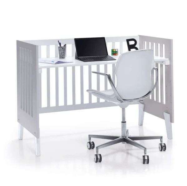 C187-M7778-ES Minicuna y cuna todo en uno Nexor Tre Grey blanca/gris (7en1)