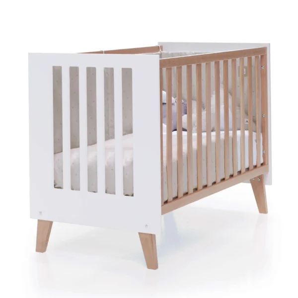 Minicuna convertible en cuna Nexor Tre White madera/blanca (7en1)