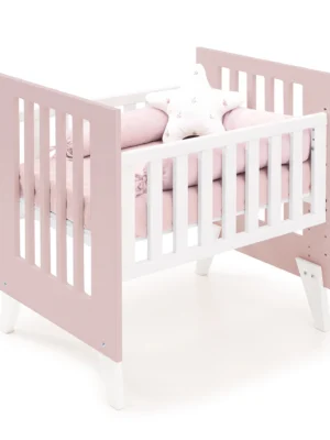 Minicuna y cuna todo en uno Nexor Tre Flamingo blanca/rosa (7en1)