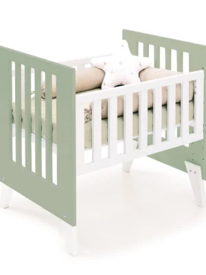 Minicuna y cuna todo en uno Nexor Tre Erba blanca/verde oliva (7en1)