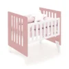 Minicuna y cuna todo en uno Nexor Tre Quarzo blanca/rosa (7en1)